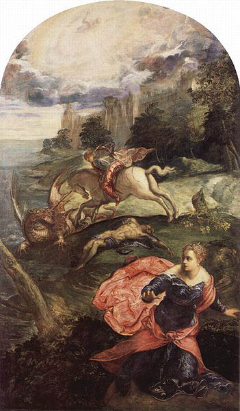 Jacopo Tintoretto Der Hl. Georg und der Drachen